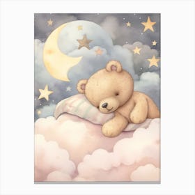 Sleeping Baby Bear Cub 2 Canvas Print