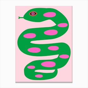 Fun Snake Maximalist Art Print Canvas Print