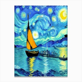 Starry Night at Sea Canvas Print