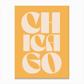 Yellow Chicago Canvas Print