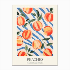 Marche Aux Fruits Peaches Fruit Summer Illustration 8 Canvas Print
