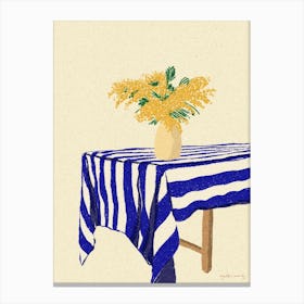 The Mimosas Blue Canvas Print