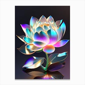 Lotus Flower Bouquet Holographic 6 Canvas Print
