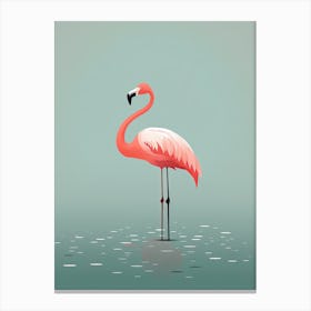 Serene Flamingo Solitude Canvas Print