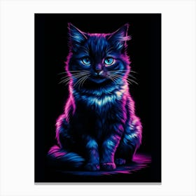 Psychedelic Cat Canvas Print