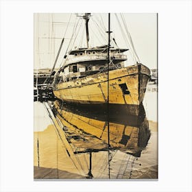 Ship In The Harbor 2 Canvas Print