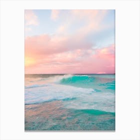 Jolly Beach, Antigua Pink Photography 1 Canvas Print