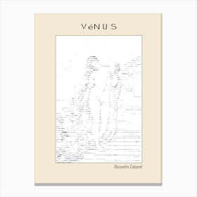 Ascii art Minimalist – Vénus – Alexandre Cabanel 1875 – Classic Painting Canvas Print