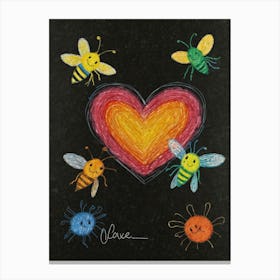 Bees Love Canvas Print