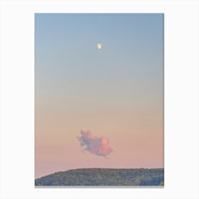 Forest Cloud Moon Canvas Print