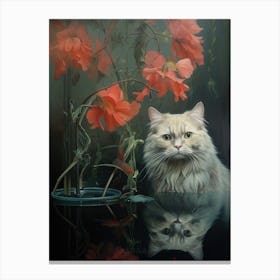 Cat In A Vase 1 Canvas Print