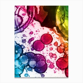 Abstract Watercolor Rainbow 7 Canvas Print