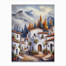 Mediterranean Village Canvas Print