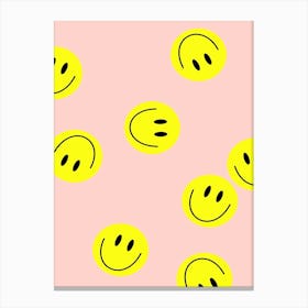 Smiley flying rose Canvas Print
