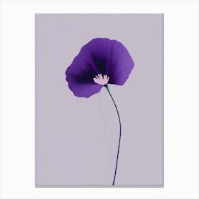 Purple Poppy Mallow Wildflower Simplicity Canvas Print