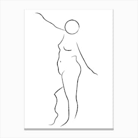 Standing Nude 5 Canvas Print
