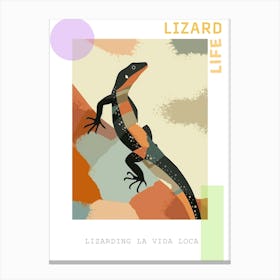 Monitor Lizard Modern Design Illustration 2 Poster Canvas Print