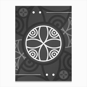 Abstract Geometric Glyph Array in White and Gray n.0032 Canvas Print