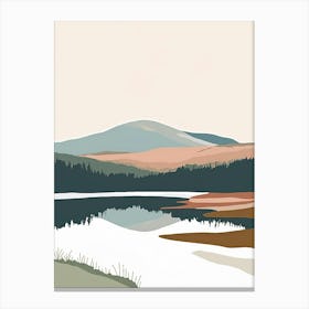 Mount Monadnock Usa Color Line Drawing (1) Canvas Print