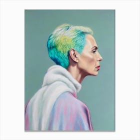 Annie Lennox Colourful Illustration Canvas Print