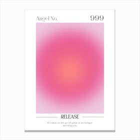 Angel Number 999 Aura Spiritual Art Print Canvas Print