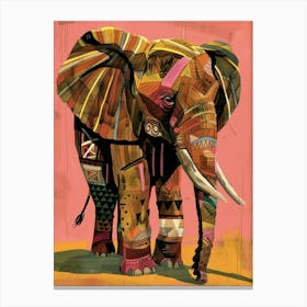 Elephant - African Art Canvas Print