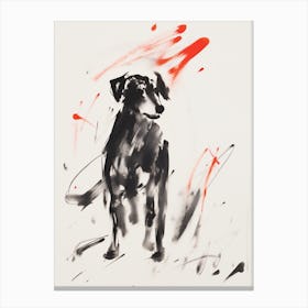 Dog In Ink 1 Canvas Print