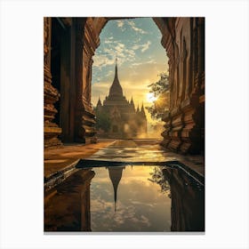 Sunrise In Bagan Canvas Print