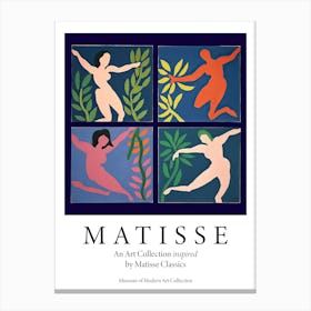 Women Dancing, Shape Study, The Matisse Inspired Art Collection Poster 2 Canvas Print