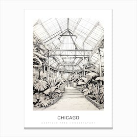 Garfield Park Conservatory 3, Chicago B&W Poster Canvas Print