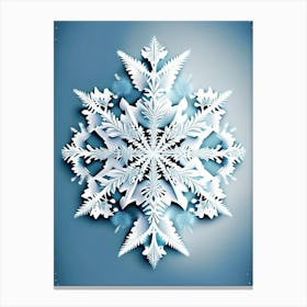 Irregular Snowflakes, Snowflakes, Retro Drawing 4 Canvas Print