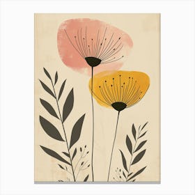 Tokyo Flower Market Boho Minimalist Style 1 Canvas Print