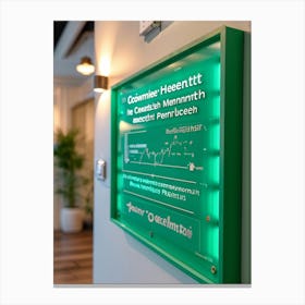 Green Sign Canvas Print