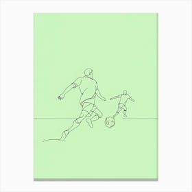 Soccer Player Kicking The Ball Stampe su tela