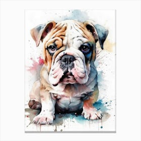 Bulldog Painting Canvas Print