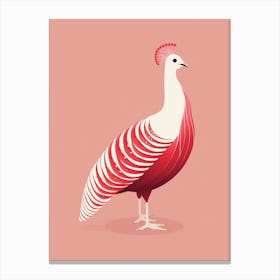 Minimalist Pheasant 6 Illustration Canvas Print