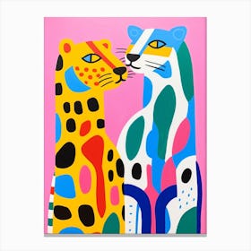Colourful Kids Animal Art Jaguar 3 Canvas Print