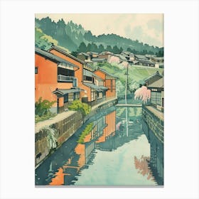 Otaru Japan 5 Retro Illustration Canvas Print