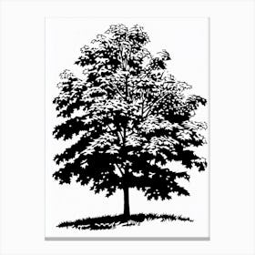 Maple Tree Simple Geometric Nature Stencil 2 1 Canvas Print