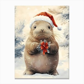 Santa Claus Seal Canvas Print