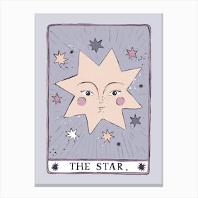 Tarot Card Star Canvas Print