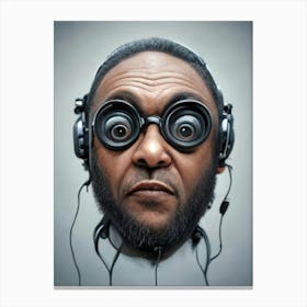 Man With Headphones 17 Canvas Print