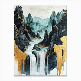 Manaslu Shine Opulent Abstract Canvas Print