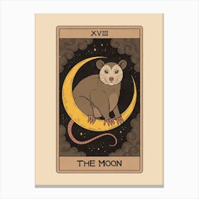 The Moon - Possum Tarot Canvas Print
