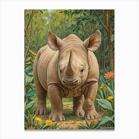 Rhinoceros Canvas Print