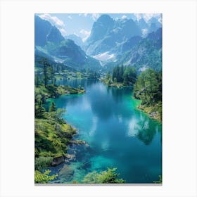 Lake In The Mountains 20 Canvas Print