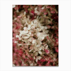 Pink Hydrangeas Flowers Oil Painting Canvas Print