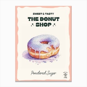 Powdered Sugar Donut The Donut Shop 2 Canvas Print
