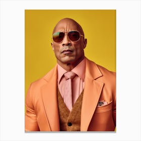 Dwayne Johnson Fashion Art Canvas Print