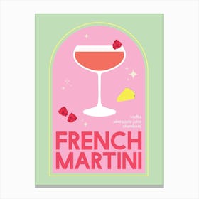 French Martini Cocktail Canvas Print